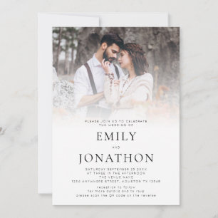 Invitation Mariage de code QR simple photo