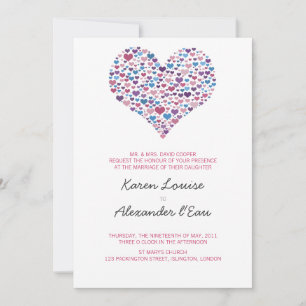 Invitation Mariage de coeur doux