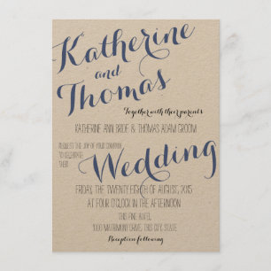 Invitation Mariage de conception d'élégance rustique