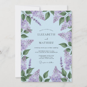 Invitation Mariage de conte de fées Baby Blue Printemps