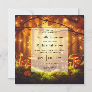 Invitation Mariage de conte de fées dans la forêt magique d'a