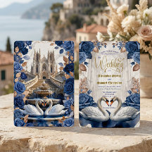 Mariage de conte de fées de cygne de cathédrale go