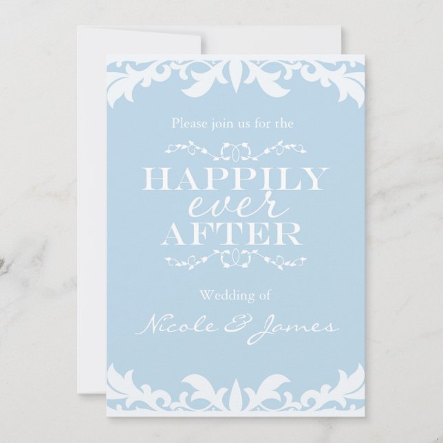 Invitation Mariage de conte de fées HAPPILY EVER AFTER (Devant)