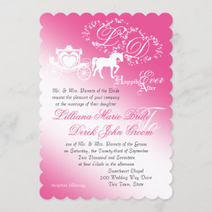 Invitation Mariage de conte fée de transport enchanté