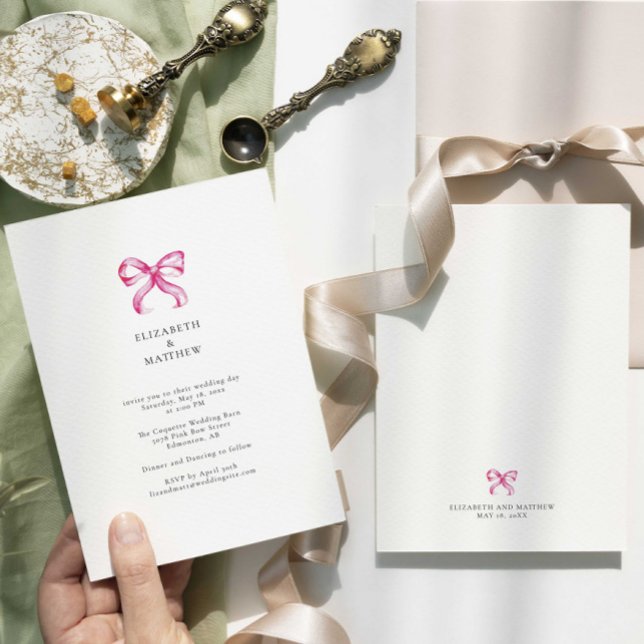 Invitation Mariage de coquette simple et élégant (Créateur téléchargé)