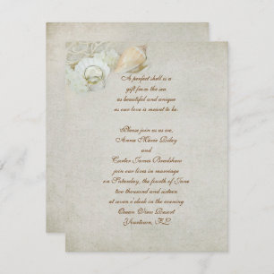 Invitation Mariage de coquillages tropicaux