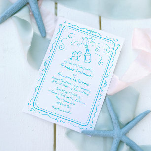 Invitation Mariage de couleur couleur personnalisé avec Doodl