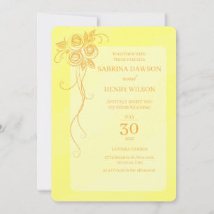 Invitation Mariage de couleur rose clair élégant