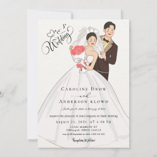 Invitation Mariage de Couple Anime