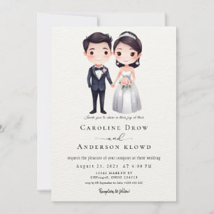 Invitation Mariage de Couple Anime