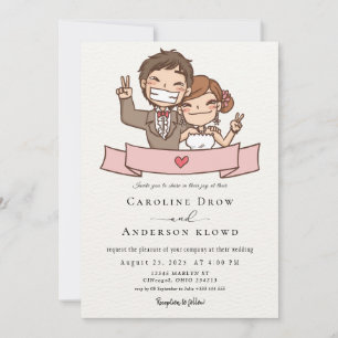 Invitation Mariage de Couple Anime