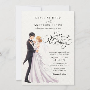 Invitation Mariage de Couple Anime