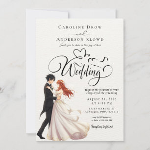 Invitation Mariage de Couple Anime