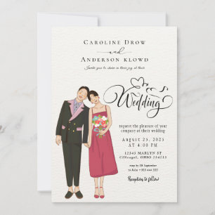Invitation Mariage de Couple Anime