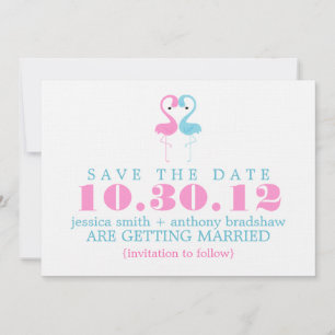 Invitation Mariage de couple de flamants rose Enregistrer la 