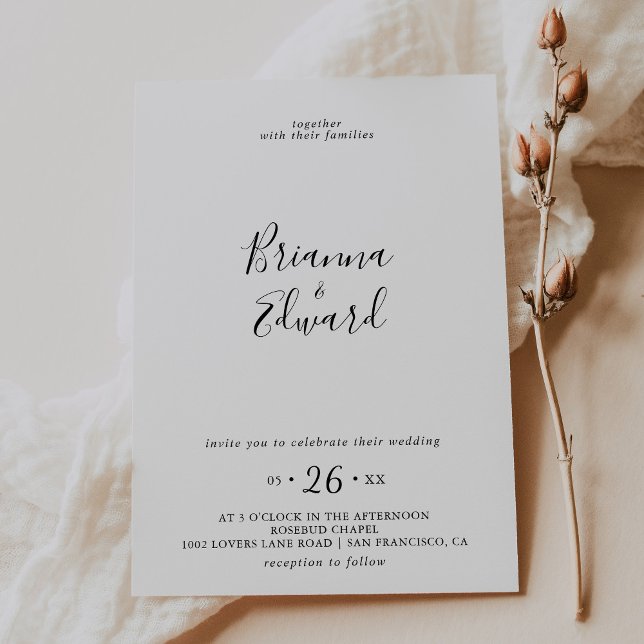Invitation Mariage de couronne minimaliste simple (Créateur téléchargé)