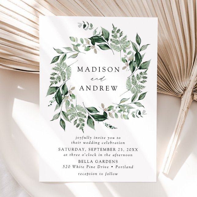 Invitation Mariage de couronne verdoyante (Créateur téléchargé)