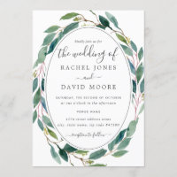 Mariage de couronnes florales d'aquarelle verte
