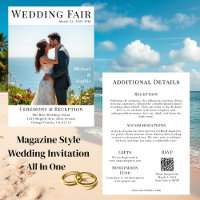 Mariage de couverture de magazine à la plage