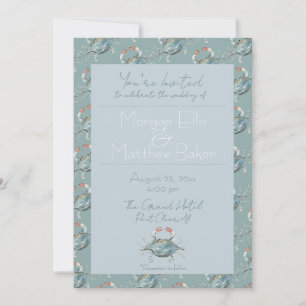 Invitation Mariage de crabe aquarelle