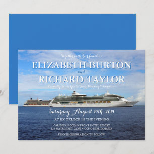 Invitation Mariage de croisière nautique de plage