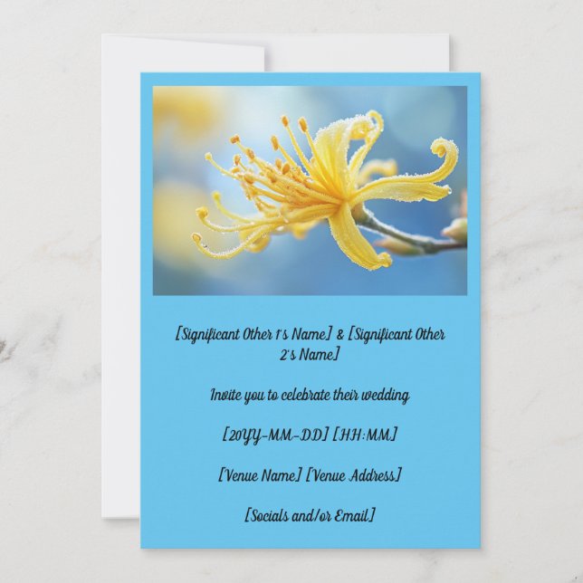 Invitation Mariage de cuisine jaune (Devant)