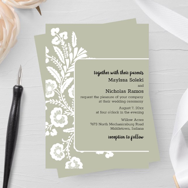 Invitation Mariage de dentelle russe (Créateur téléchargé)