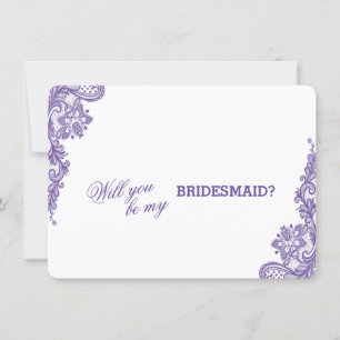 Invitation Mariage de dentelle ultra violet moderne Bridesmai