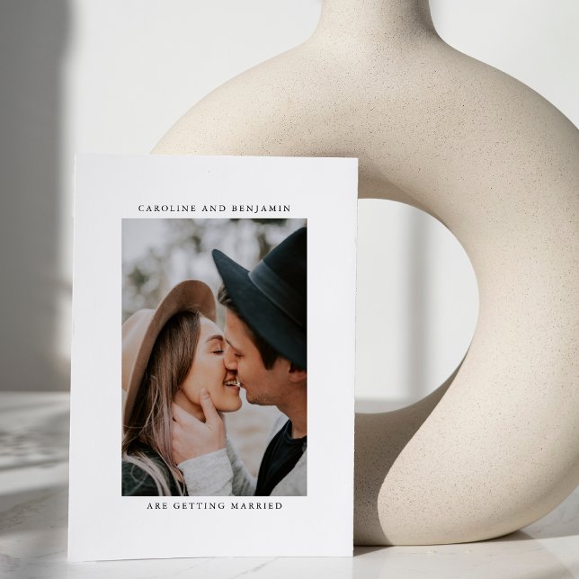 Invitation Mariage de design minimaliste moderne photo avant  (Créateur téléchargé)