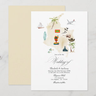 Invitation Mariage de destination à Cartagena Colombie
