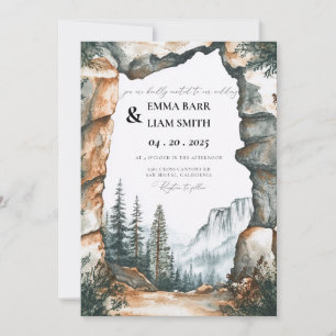 Invitation Mariage de destination au parc national de Yosemit