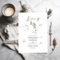 Mariage de destination avec code QR italien aquare