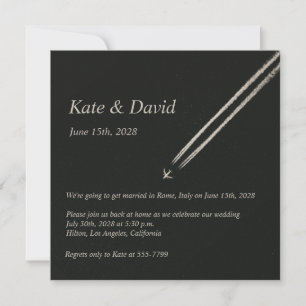 Invitation ©Mariage de destination d'avion haute altitude