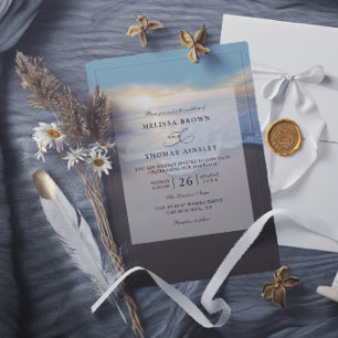 Invitation Mariage de destination d'été au bord de l'océan
