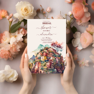 Invitation Mariage de Destination Italien à l'Aquarelle Fanta