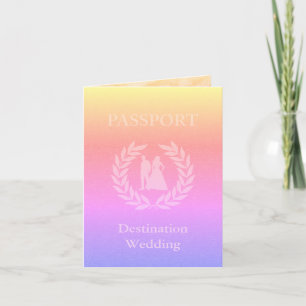 Invitation mariage de destination passeport