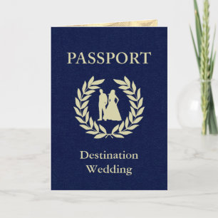 Invitation mariage de destination passeport