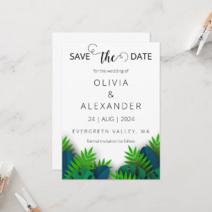 Invitation mariage de destination plage tropicale enregistrer