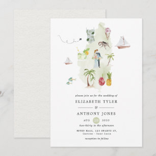 Invitation Mariage de destination Sainte-Lucie