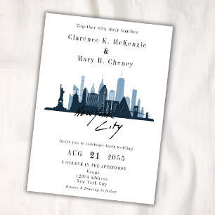 Invitation Mariage de destination Skyline de New York