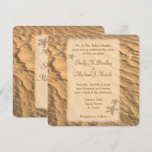 Invitation Mariage de destination Starfish Beach