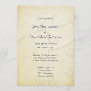 Invitation Mariage de deux coeurs