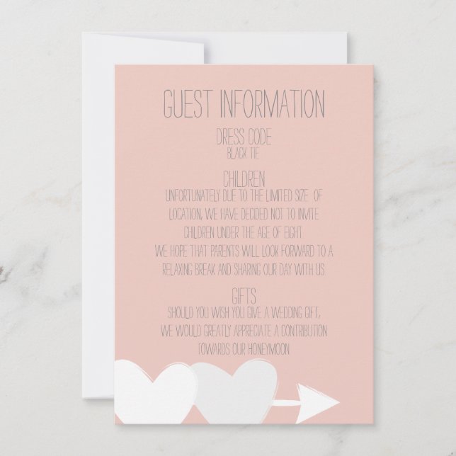 Invitation Mariage de deux coeurs (Devant)