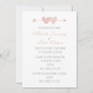 Invitation Mariage de deux coeurs
