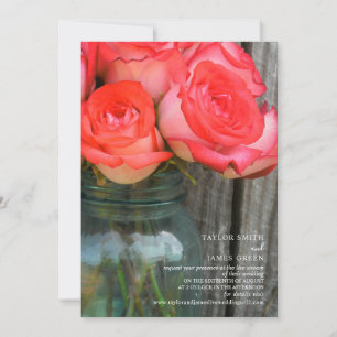 Invitation Mariage de diffusion en continu virtuel Roses russ