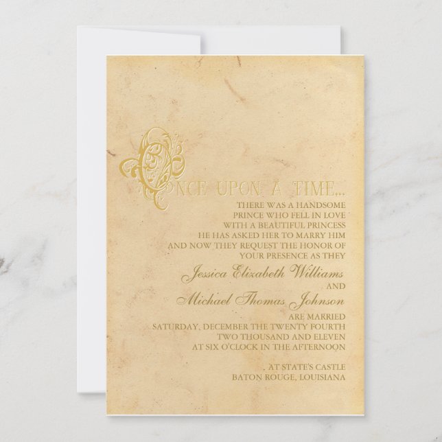 Invitation Mariage de Fairytale (Devant)