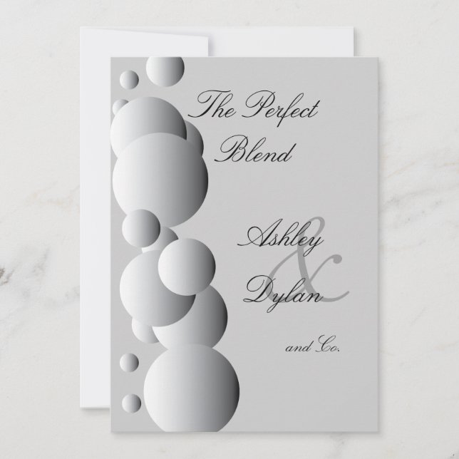 Invitation Mariage de famille mixte des bulles d'acier (Devant)