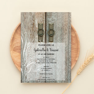 Invitation Mariage de ferme de la ferme de la ferme Double Ba