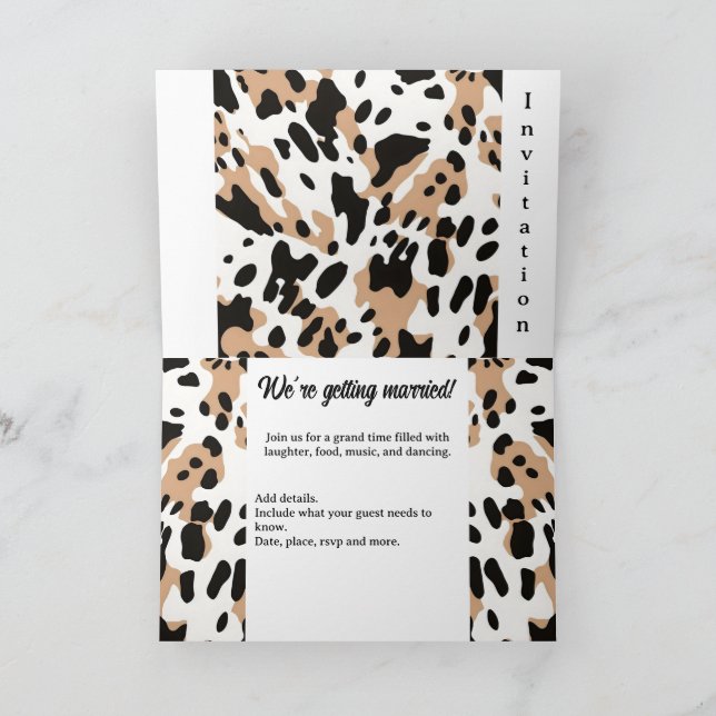 Invitation Mariage de ferme - Vachette (Intérieur)