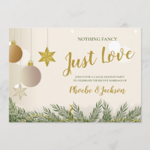 Invitation Mariage de Fête de Vacances Amour Juste Fuite de N
